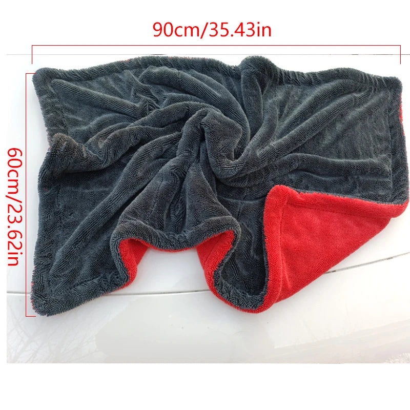 Premium Microfiber Car Towel - 1200 GSM Dual-Sided - 60x90cm