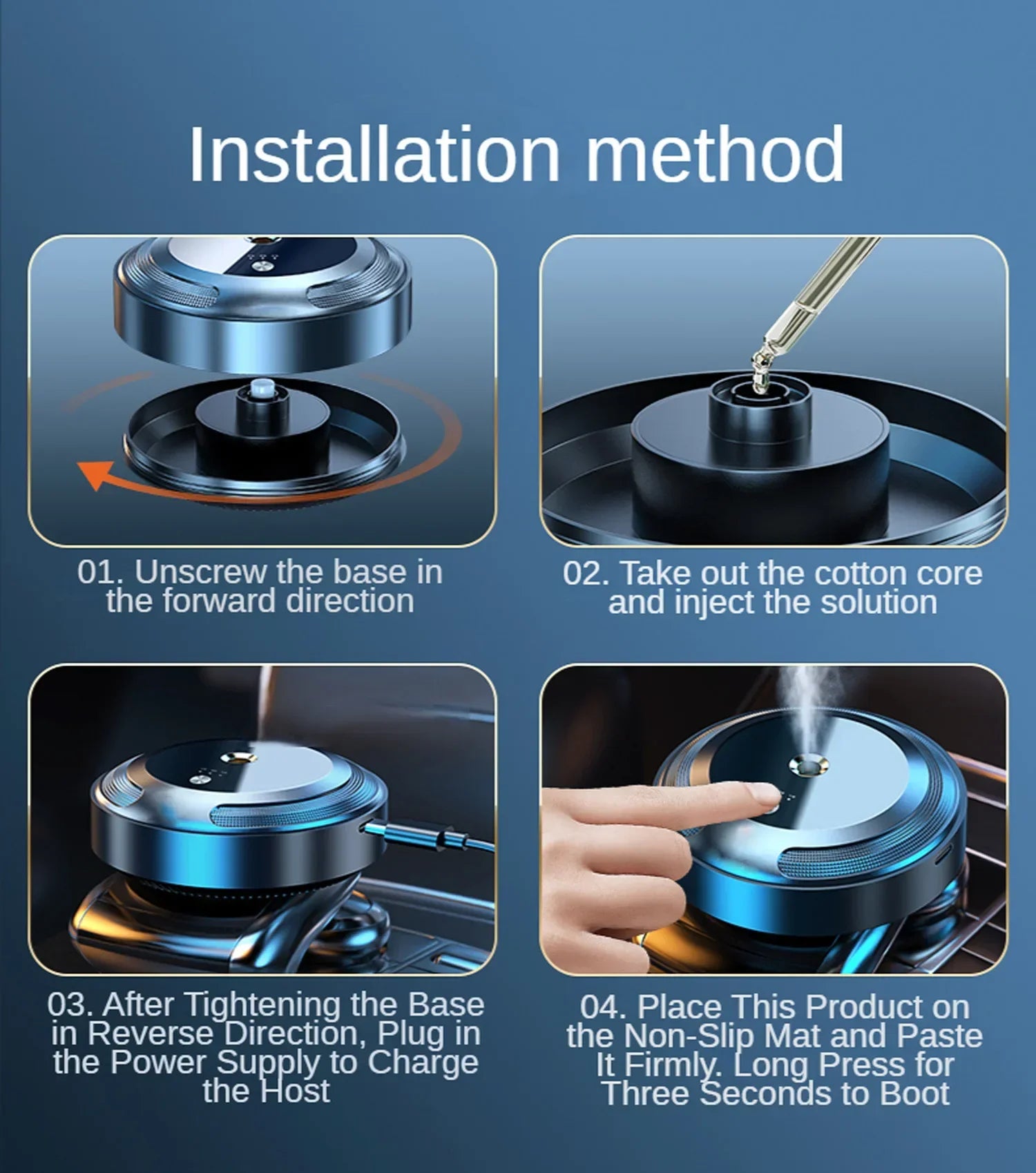 Smart Car Air Freshener Fragrance Diffuser Car Mist Humidifier Essential Oil Diffuser Aromatherapy Interior Accessories